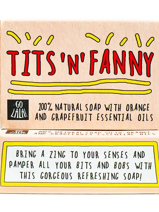 NATURAL SOAP ORANGE GRAPEFRUIT TITS AND FANNY for wholesale by Notes & Queries, Inc.
