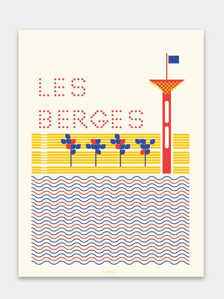 Affiche Bauhaus - Les Berges du Rhône pour la vente par Zébu