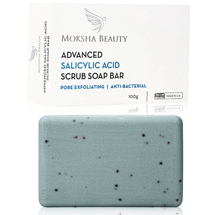 Salicylic Acid Face Soap, Acne Soap Scrub 100g x 135pcs for wholesale by Moksha Beauty