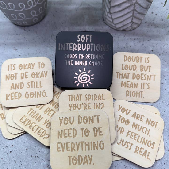 Soft Interruptions Affirmation Card Set for wholesale by Blaze Design Co.