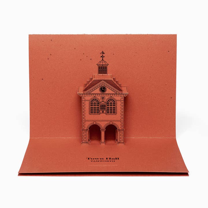 Tarjeta emergente de saludos del ayuntamiento de Tamworth para venta al por mayor de PaperLandmarks