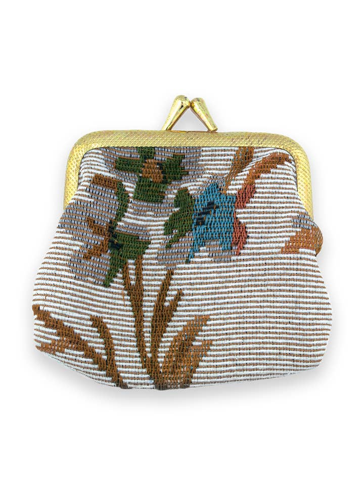 Brocade Rosary Pouch with Tiger Lily Design for wholesale by Village Gift Importers