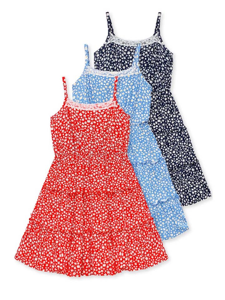 GKD-3312B Girls Floral Maxi Dress for wholesale by Cutie Patootie Clothing