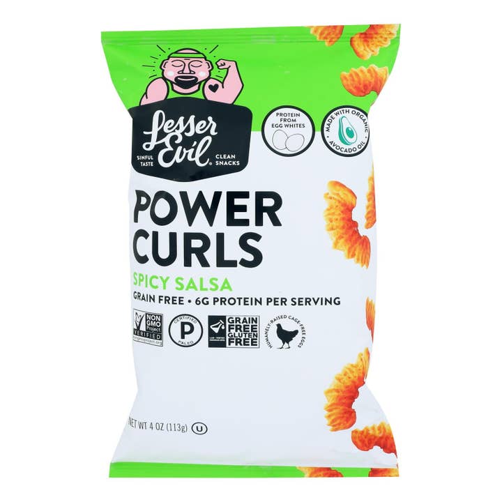 Ware Spark - Wholesale Puffed Snack - Lesser Evil - Power Curls No-cheese Cheesiness - Case Of 12-4 Oz