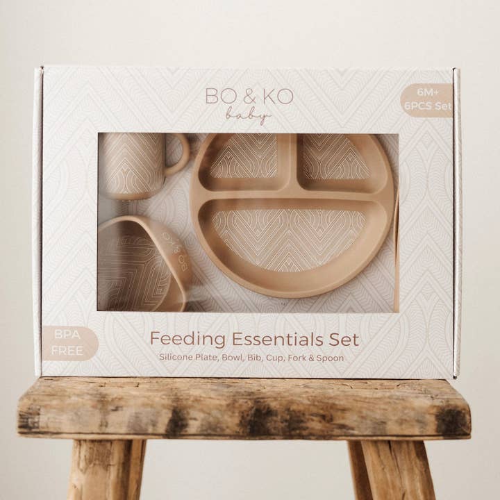 BO & KO - Wholesale Feeding set – Baby - Essentials Feeding Set | Tan4