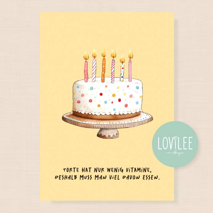 Cake Vitamins | Greeting Card Postcard | No. GP-P-03 for wholesale by LOViLEE