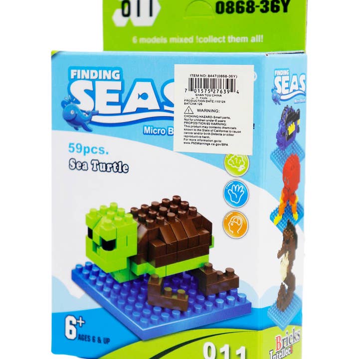 ASSORTED Sea Animals DIY Building Block Kit - 12 pcs for wholesale on Faire3