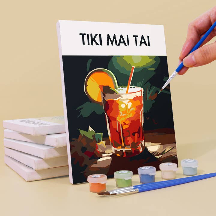 Paint Your Numbers – wholesale DIY craft kit – Liquid Icons 6 Pack Mini Paint by Numbers Kit2