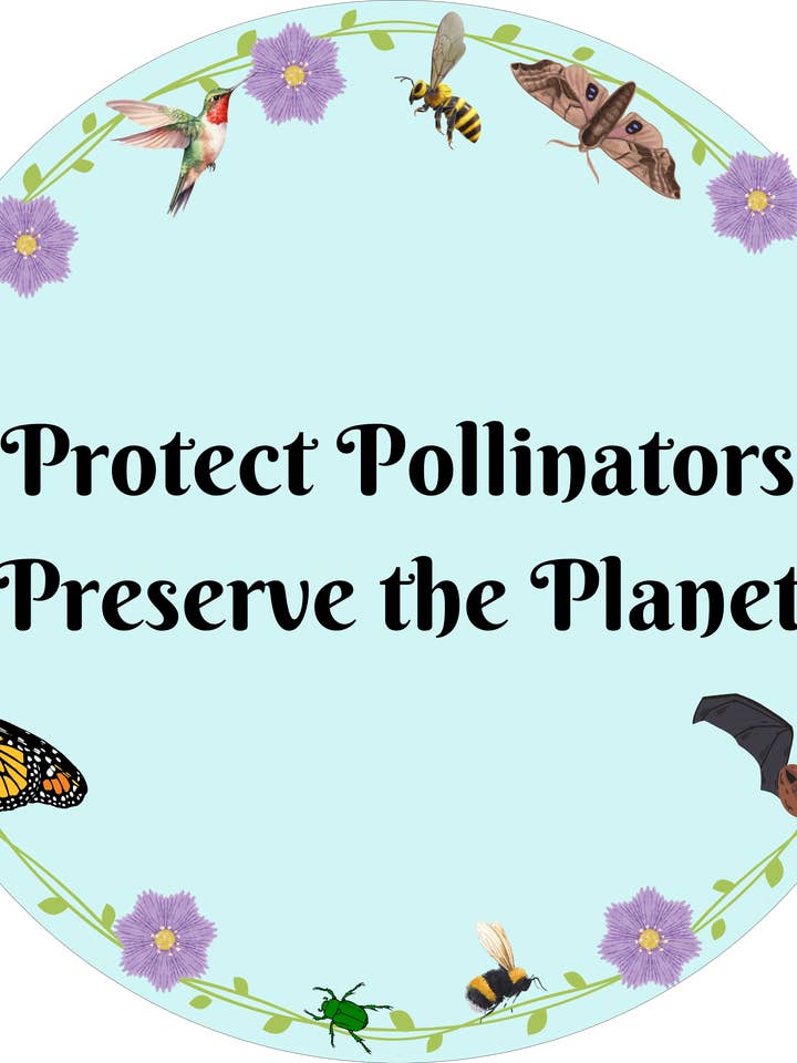 Beskyt bestøvere vinylklistermærke for engroshandel hos Blinque’s Butterfly Garden