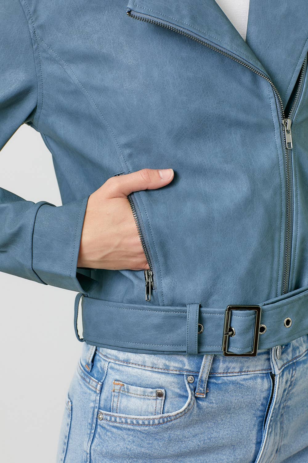 Mystree - Wholesale Leather Jacket - Women's - 60348 Leather Moto Jacket17