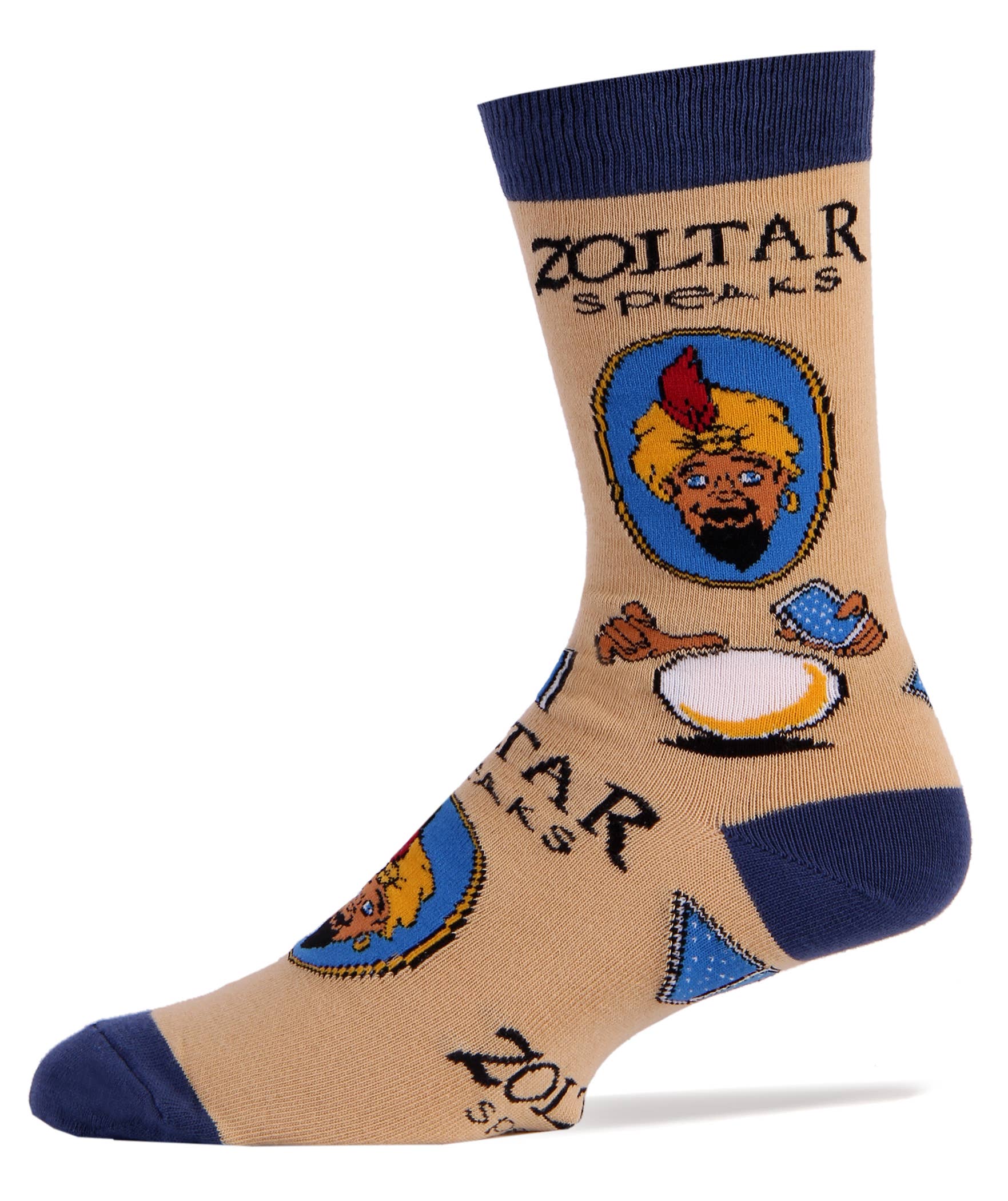 Oooh Yeah/Sock It Up/Oooh Geez Slippers - Wholesale Socks - Men's - Zoltar Speaks | Men's Cotton Crew Funny Socks2