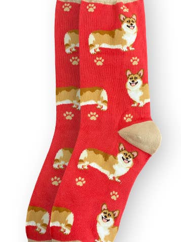 E&S Pets – Großhandel Socken - Unisex – Welsh Corgi Socken – Unisex – Lustige pfotenmotiv Strümpfe1
