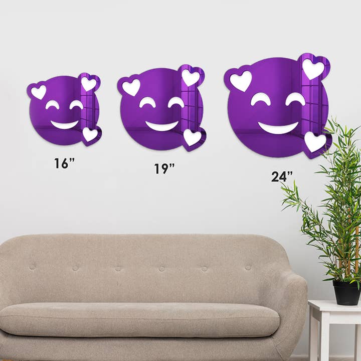 4ArtWorks – wholesale Väggspegel – I kärlek Emoji | Dekorativ Väggspegel