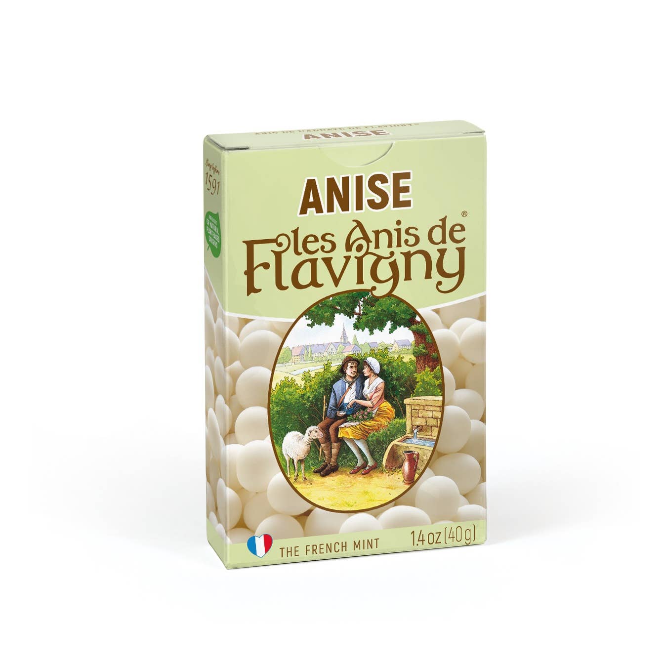 SWISS IMPORTS - Wholesale Hard Candy - Les Anis de Flavigny Anise Mint 40g1