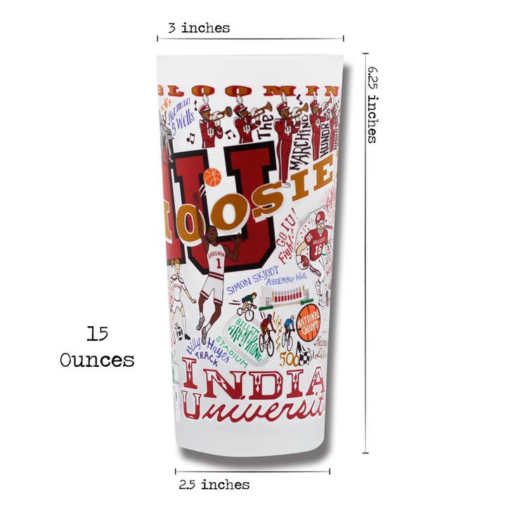 catstudio - Wholesale Drinking Glass/Cup - Indiana University Collegiate Drinking Glass2