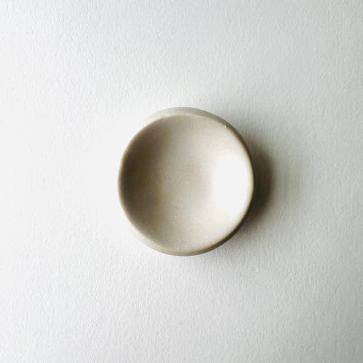 MoonMoon Ceramics - Wholesale Jewelry Dish - Matte White Tiny Ring Dish6
