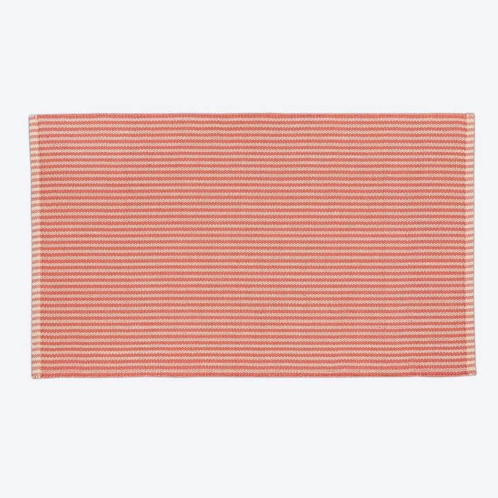 Weaver Green – Engroshandel Løst tæppe – Polperro Stripe Koraltæppe1