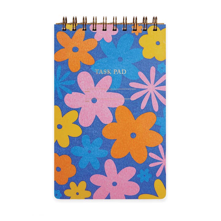 Task Pad Notebook - Groovy Floral for wholesale by Shorthand Press
