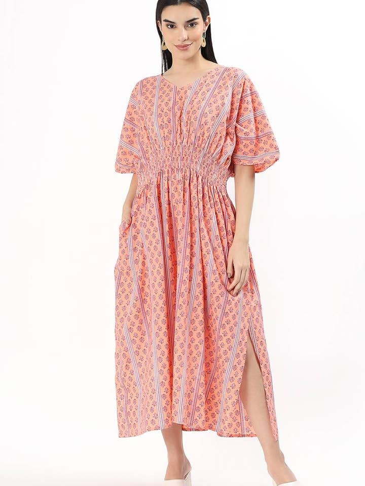 Hi Handmade - Wholesale Dress – Women's - Lia Lounge Dress - Petal Peach1