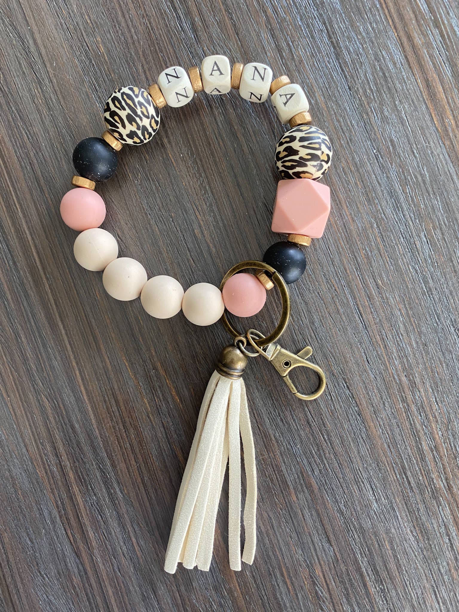 JILLIAN INK LLC - Wholesale Keychain Bracelet - Grandma Gift NANA, MIMI, GRAM or GIGI Keychain Wristlet2