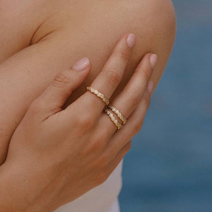 Agapée Jewelry - Wholesale Multi-Stone Ring - Amélia II Ring | Jewelry Gold Gift Waterproof3