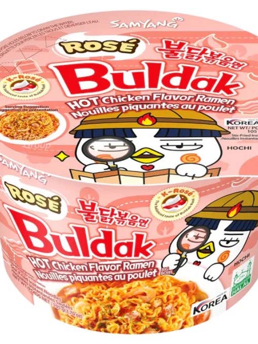 Samyang Buldak Ramen Bowl Rosé 6 Count for wholesale by Mr. YuYu's Chililicious Candy