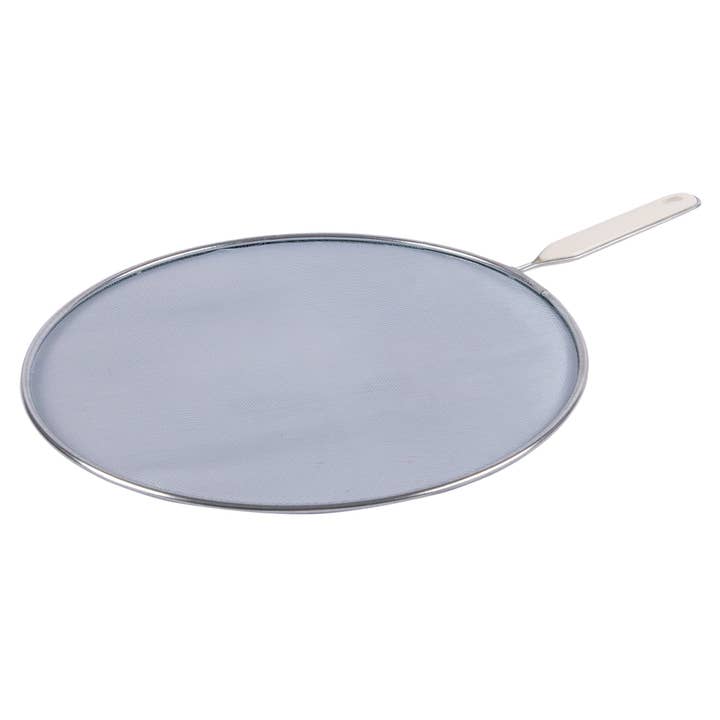 Silver 29cm Metal Splatter Screen - By Ashley for wholesale by Rinkit Ltd