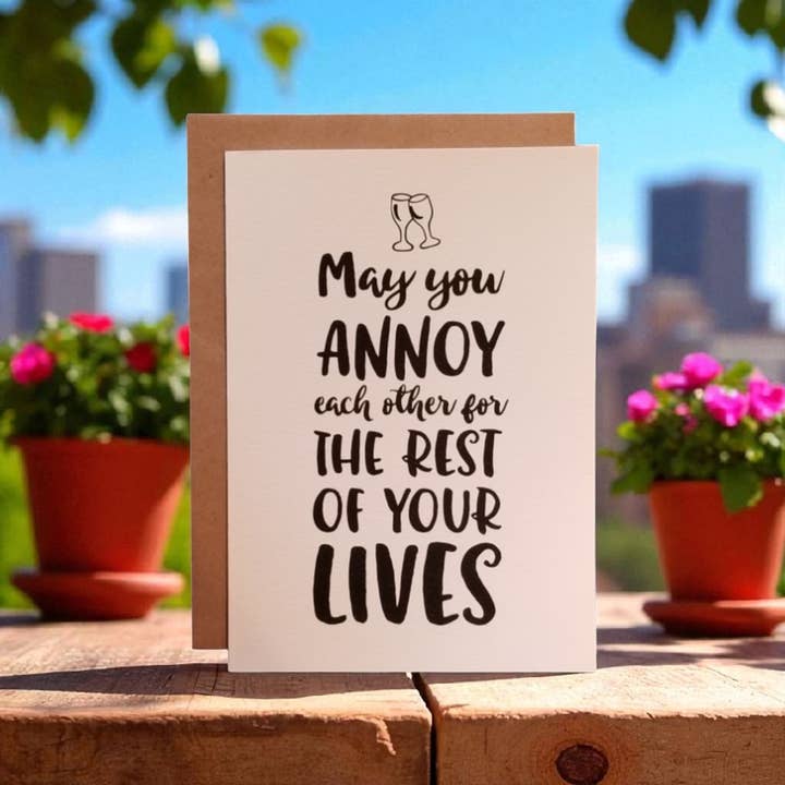 Thanks You're Welcome - Wholesale Love Card - May You Annoy Each Other for the Rest of Your Lives - 5x7 Greeting Card2
