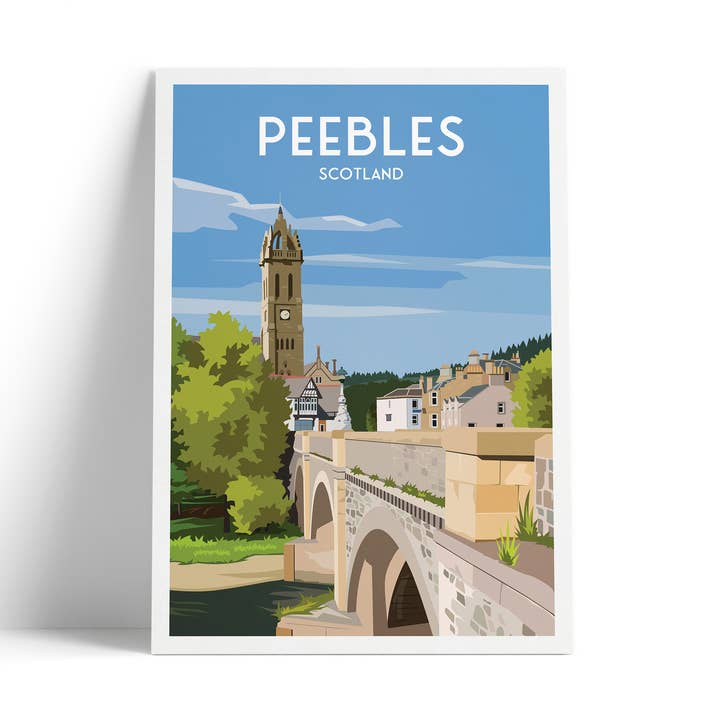 Peebles Print - Scottish Borders - Peebleshire - Scotland for wholesale by Printagonist