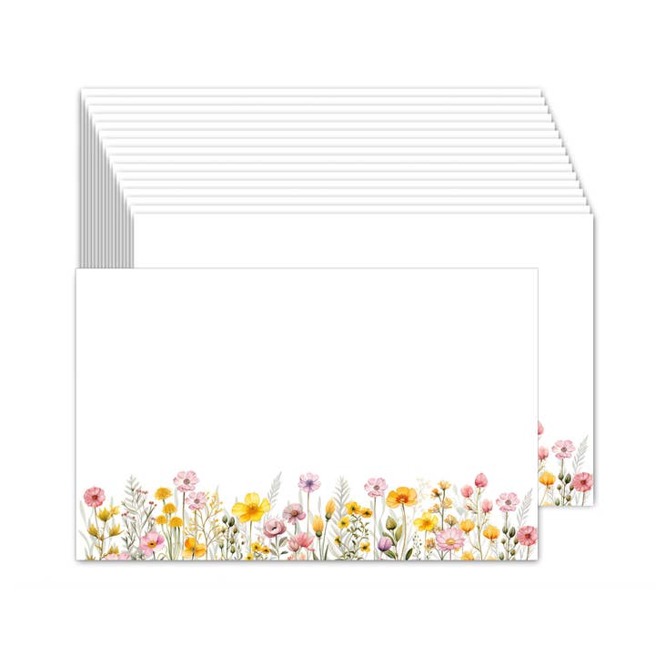 Aria Rae - Wholesale Stationery/Notecard Set - Wildflower Little Notecards - Set of 25 - Flat Cards