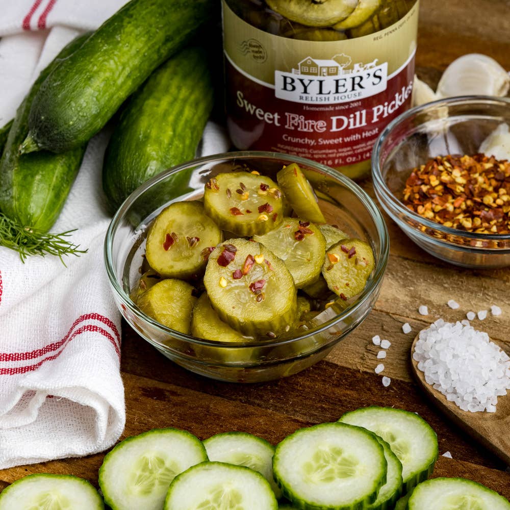 Byler Canning Co. - Wholesale Pickled Vegetables - Byler's Sweet Fire Dill Pickles1