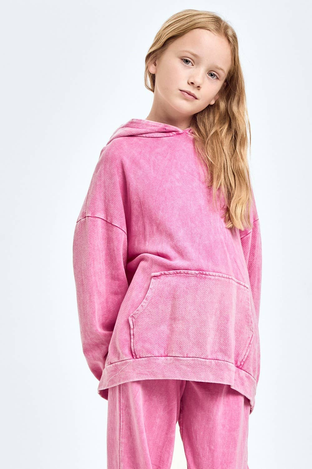 Good Girl – Großhandel Hoodie – Kinder – Übergroßer Hoodie mit Mineralwaschung2