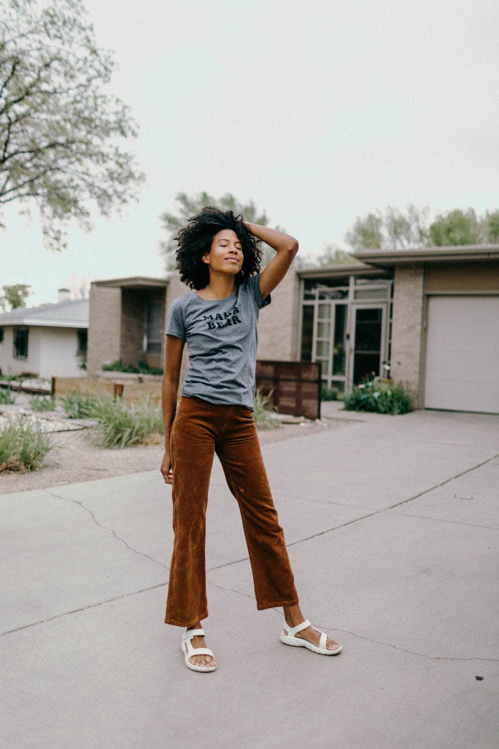 The Bee & The Fox - Wholesale Screen Printed T-Shirt - Women's - Mama Bear (Grey) *SALE* | Graphic T-shirt