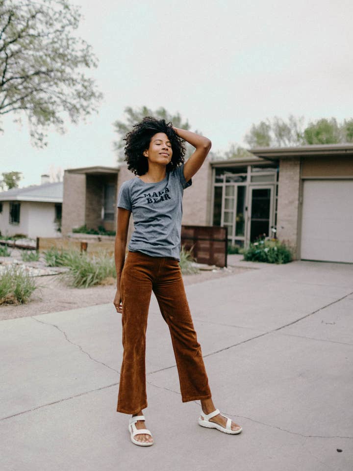 The Bee & The Fox - Wholesale Screen Printed T-Shirt - Women's - Mama Bear (Grey) *SALE* | Graphic T-shirt0