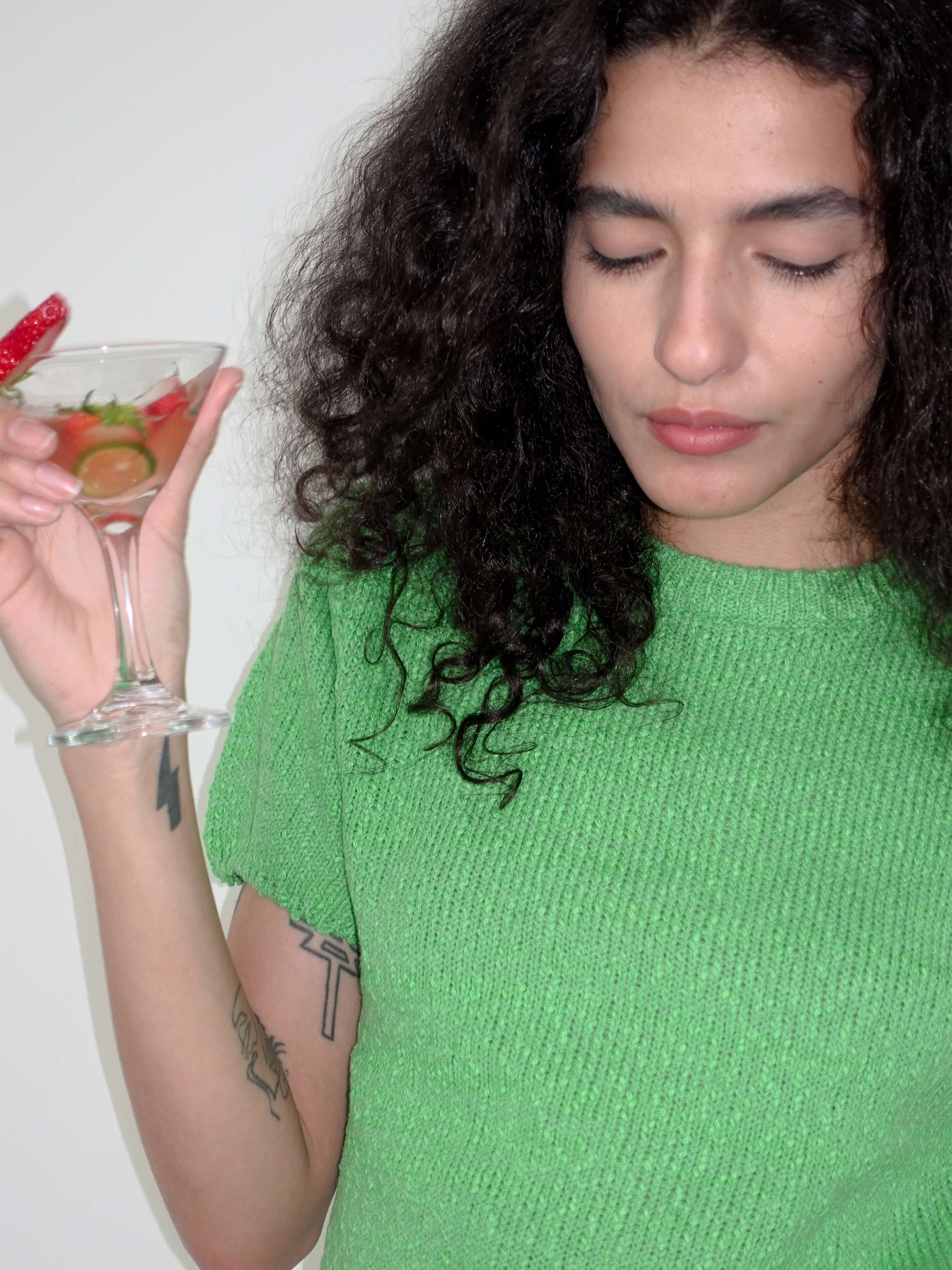 CUBIC – Engroshandel Strikket top - Dame – Rund hals løs strik T-shirt10