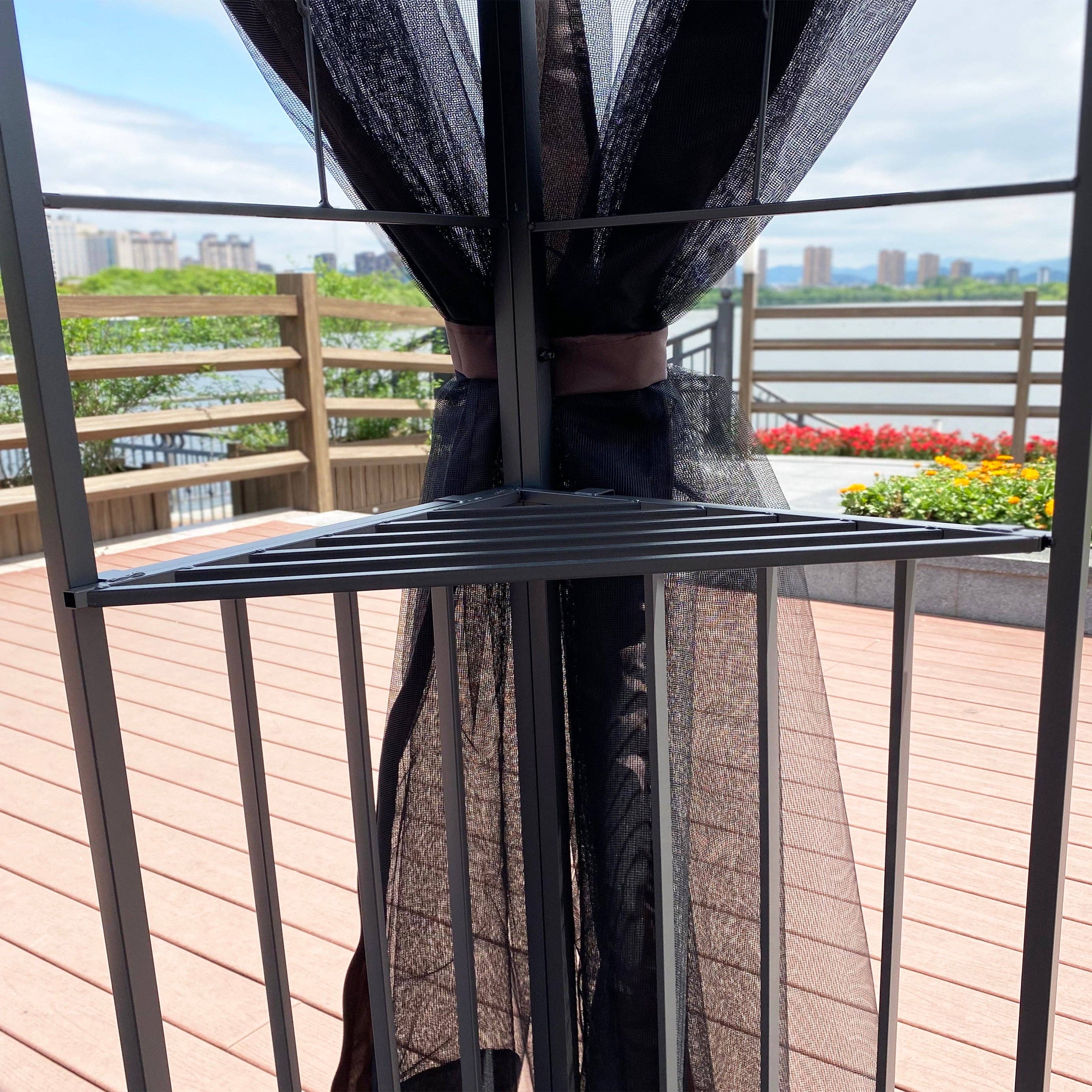 39F Inc. - Vente Parasol d'extérieur - Tonnelle d'extérieur 13x10 avec moustiquaire et double toit13