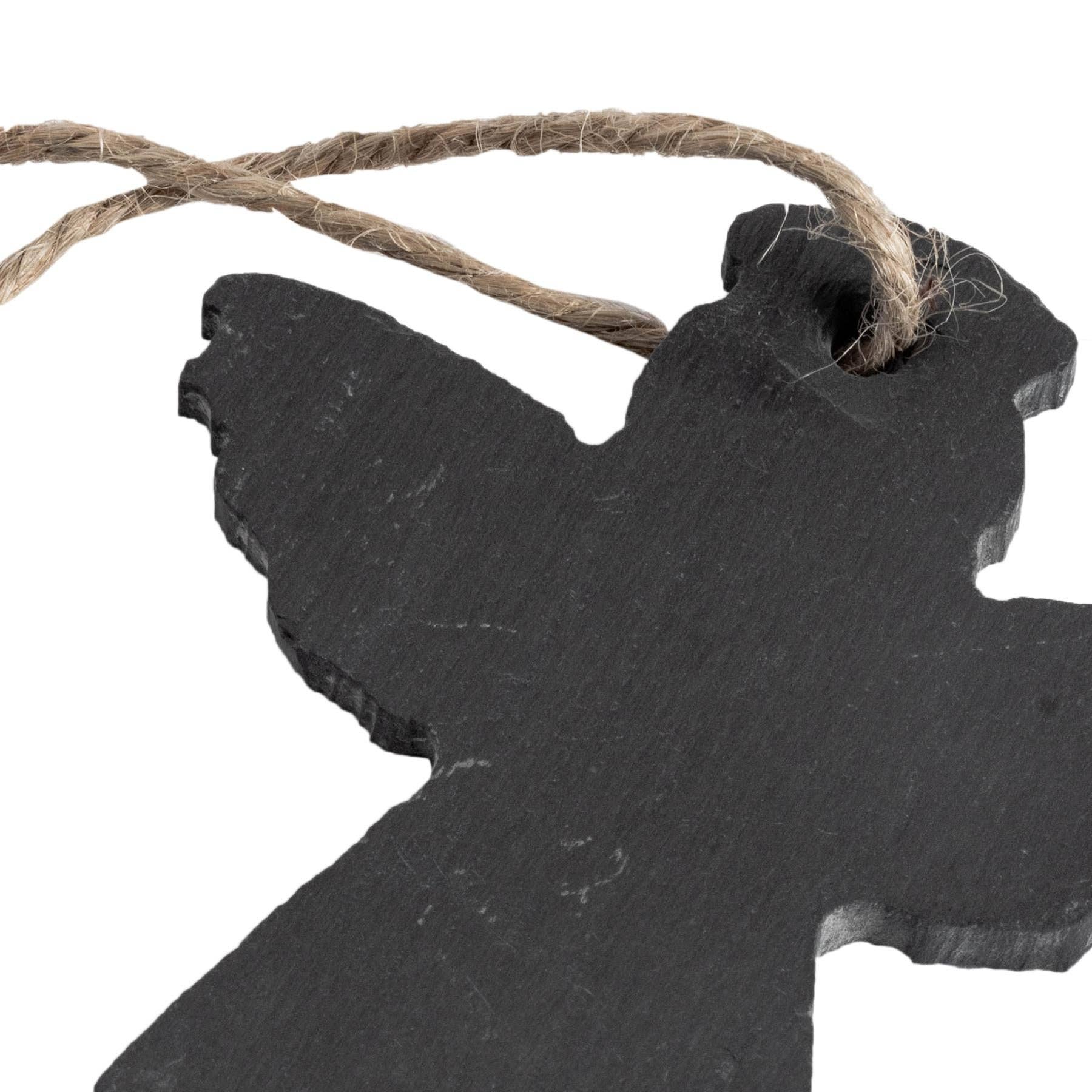 Rinkit Pty Ltd - Wholesale Ornament - Slate Christmas Tree Decoration - Angel - By Nicola Spring6