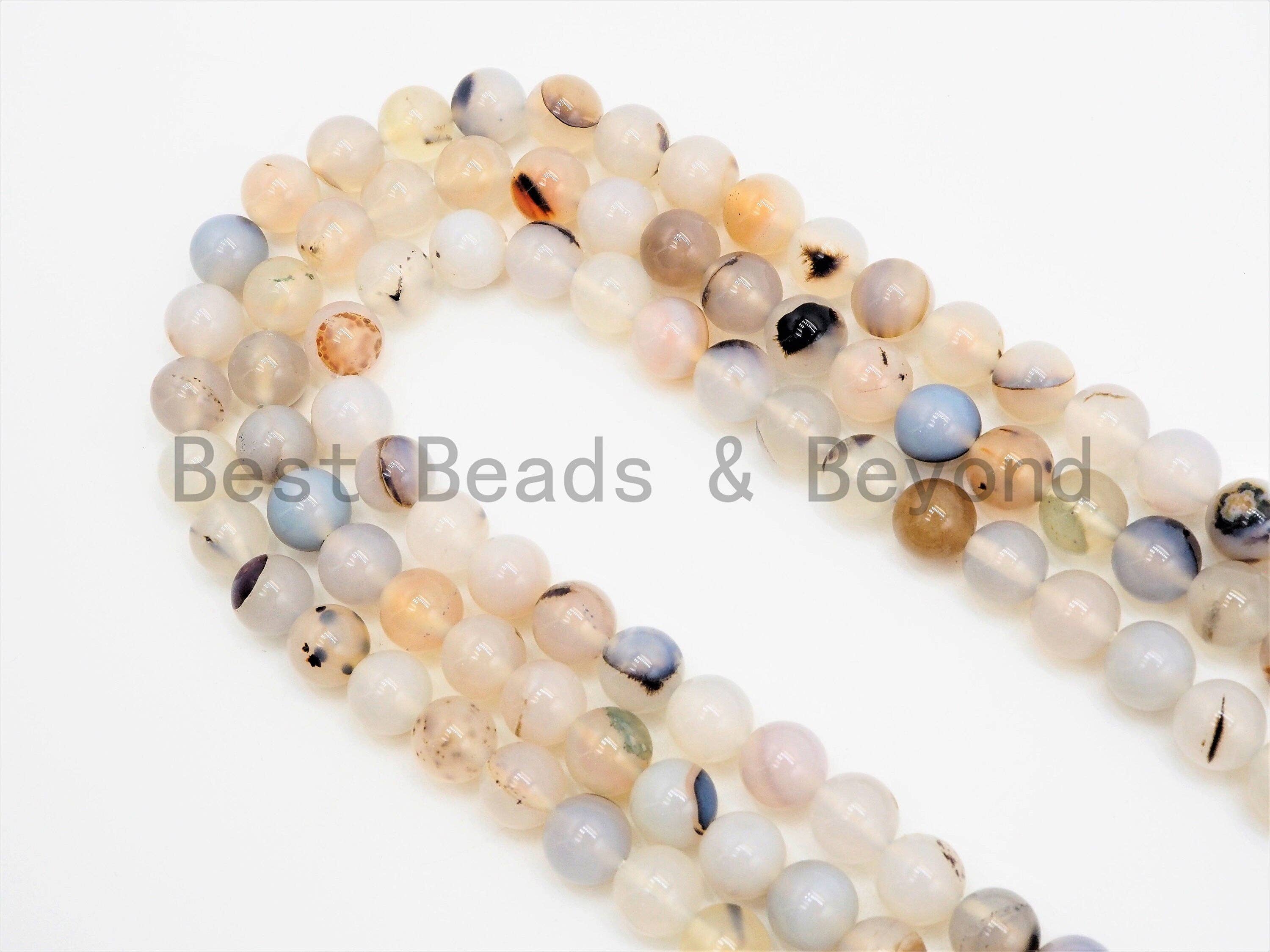 BestBeads&Beyond - Wholesale Kralen - Prachtige Flower Agaat gladde ronde kralen, hoge kwaliteit 6mm/8mm/10mm/12mm natuurlijke edelsteenkralen, Agaatkralen, 39 cm streng, SKU#U3364