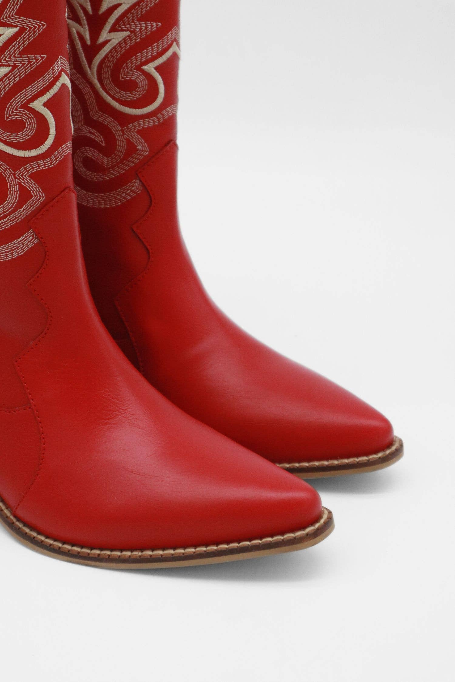Loyal western cowboy women boots red leather womens shoes for wholesale on Faire8