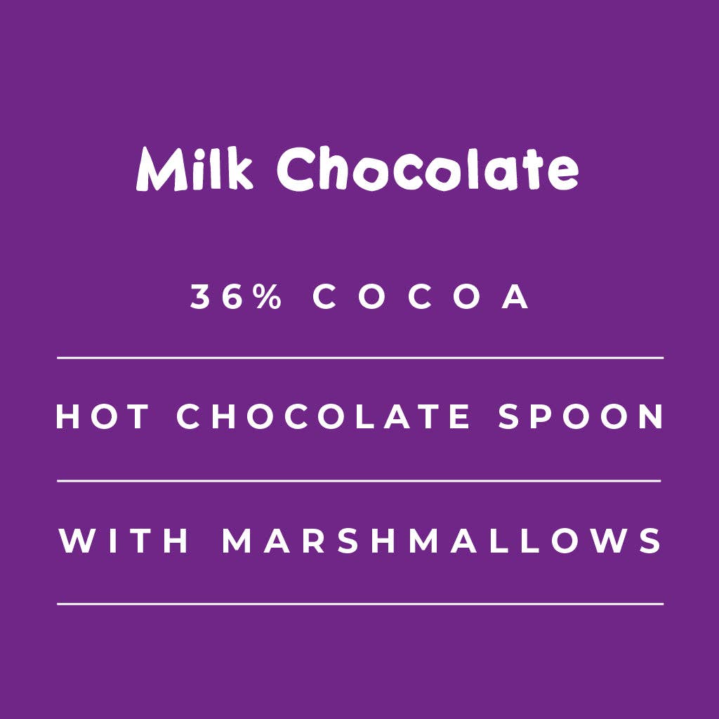 GNAW Chocolate – wholesale Hot cocoa spoon – Milk - Hot Chocolate Spoon With Marshmallows1