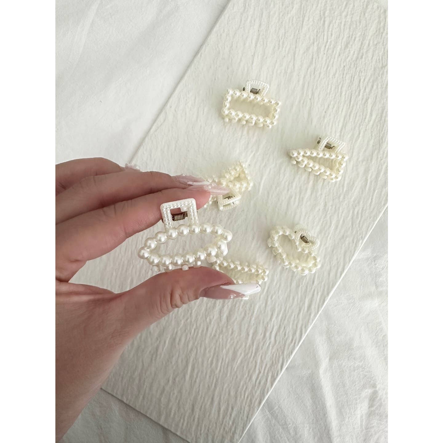 Assorted Graceful Pearl-Embellished Hair Claw (DARCY) for wholesale on Faire1