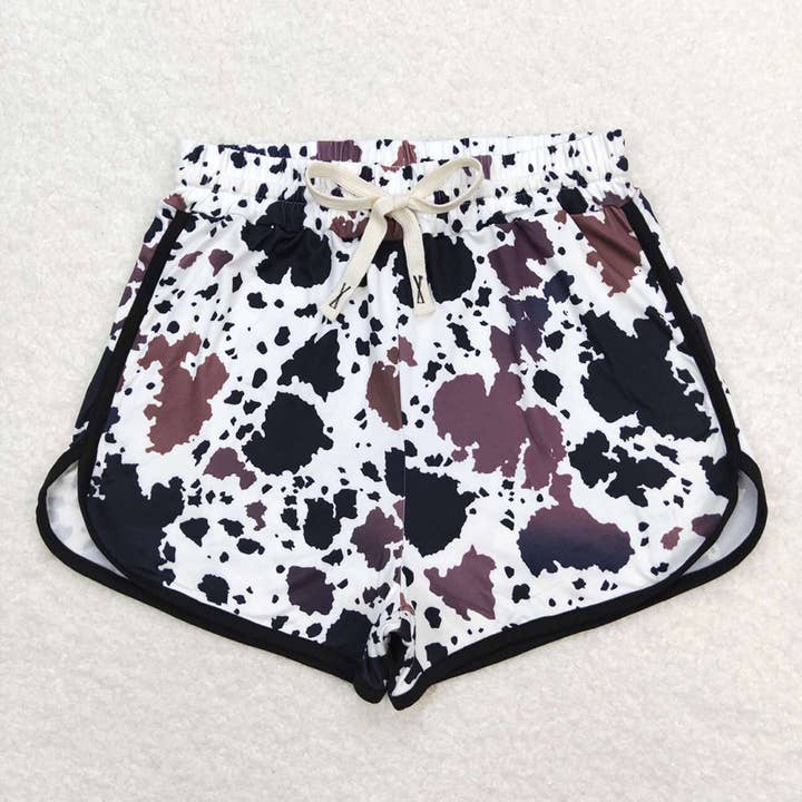 Aier Wholesale - Wholesale Shorts - Women's - Adult Women Cow Print Western Summer Shorts