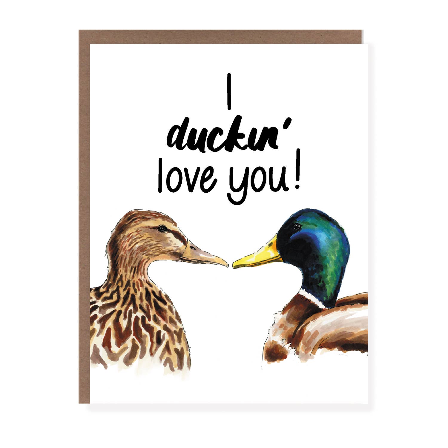 Morgan Swank Studio - Wholesale Love Card - I Duckin' Love You Ducks | Punny Love Card2