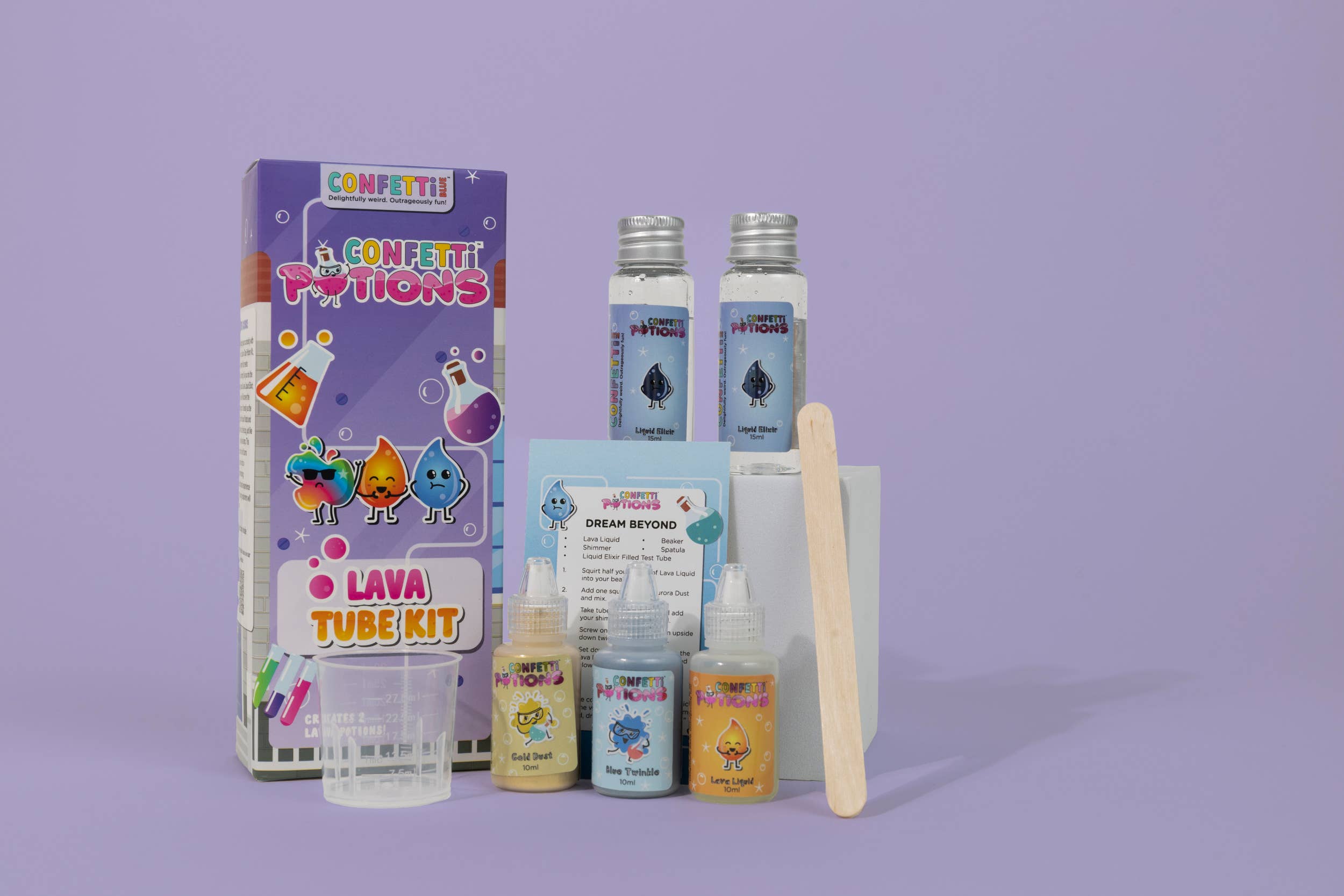 Confetti Blue - Wholesale DIY craft kit – Child - Lava Tube Mini Potion Kit