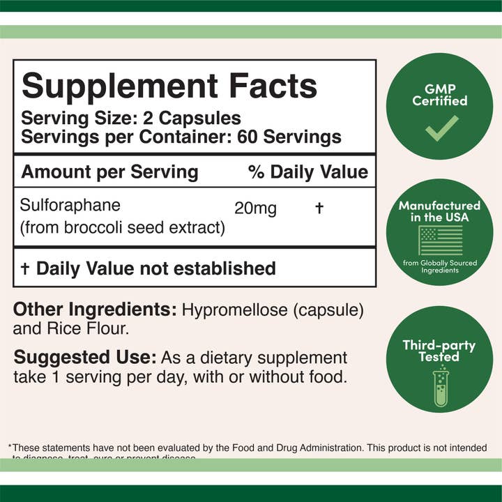 Double Wood Supplements - Wholesale Oral Supplement/Vitamin - Sulforaphane
