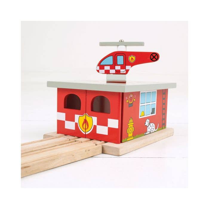 Firestation Shed for wholesale by Bigjigs Toys