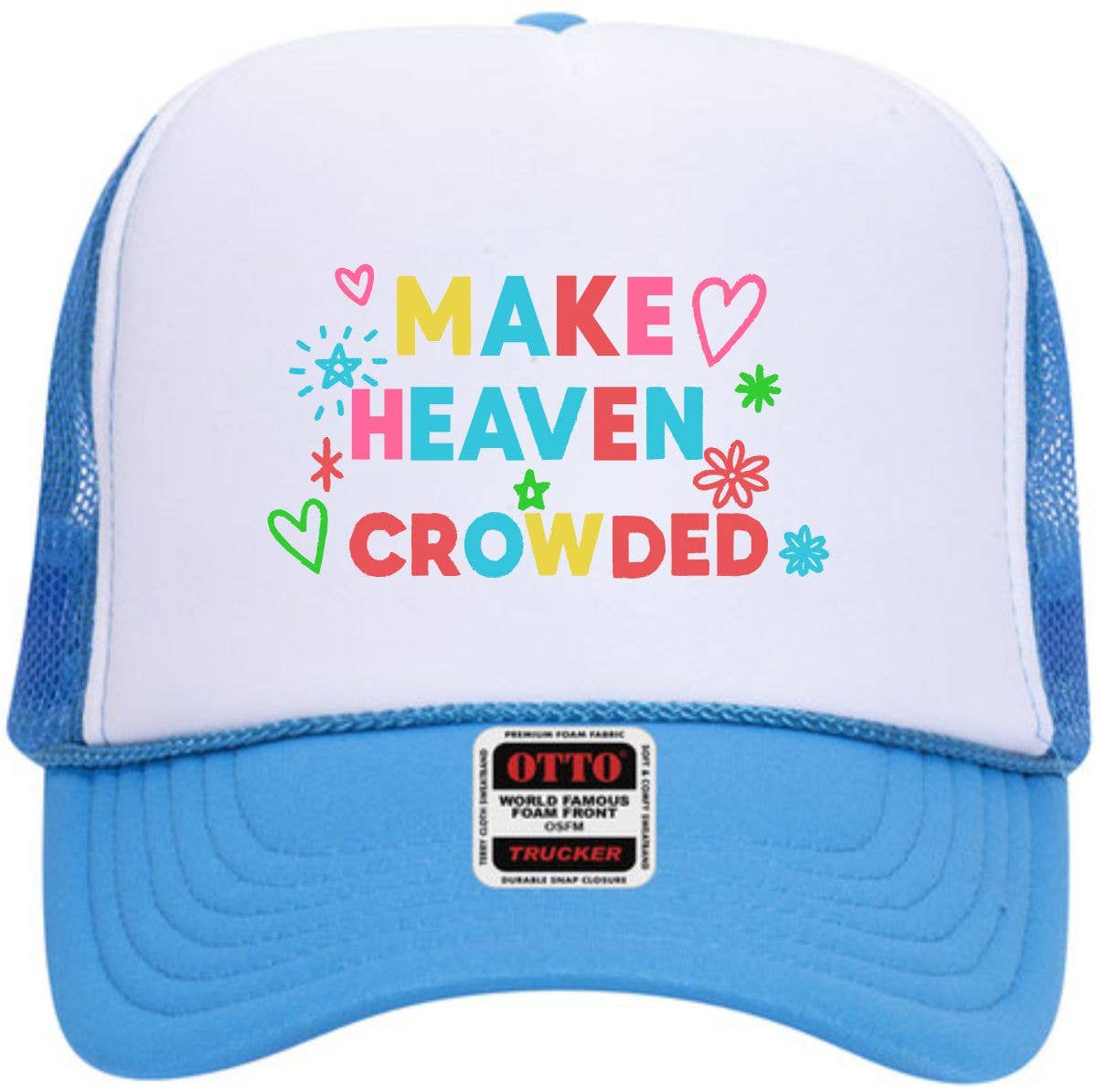 LC Elizabeth - Wholesale Trucker Hat - Women's - Make Heaven Crowded Patchwork | LC Elizabeth Original | Embroidered Trucker Hat0