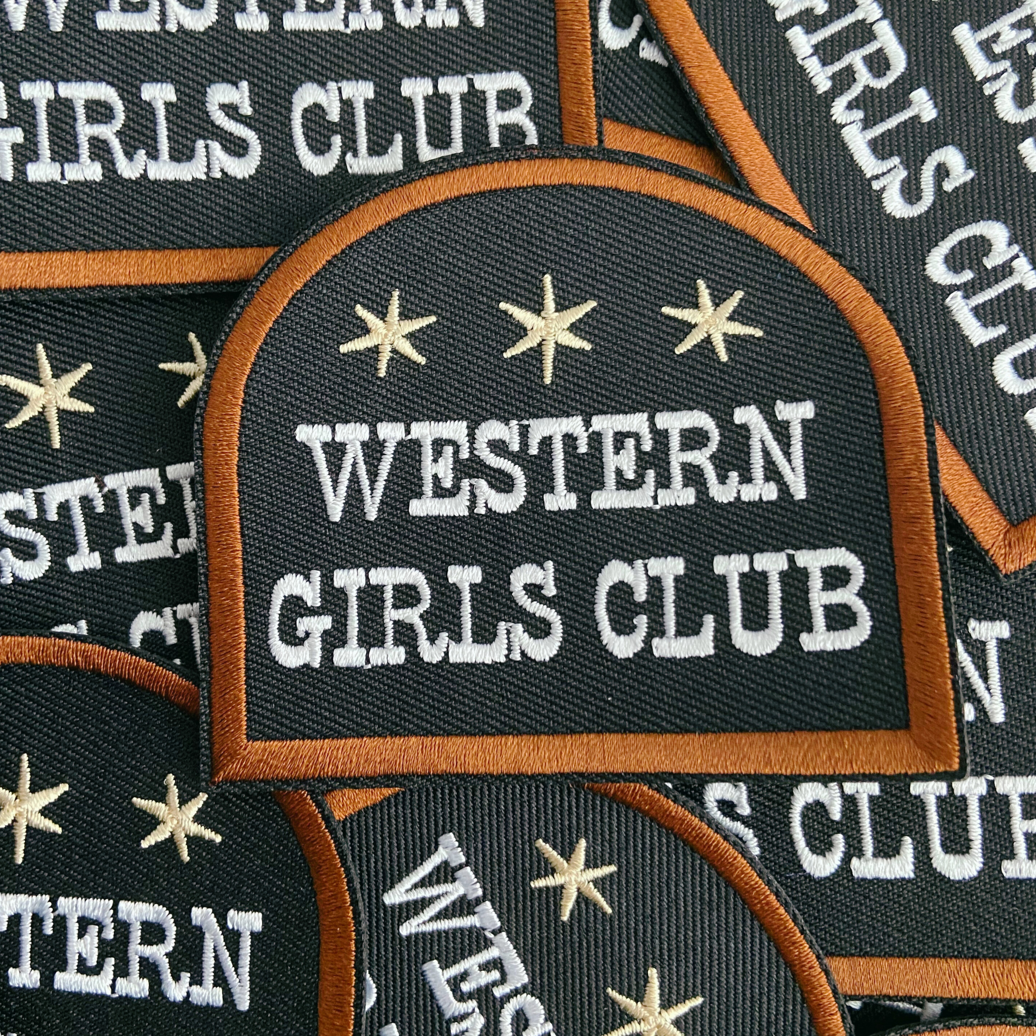 TEELUX - Wholesale Patch - 3"  Western Girls Club  -  Embroidered Hat Patch1