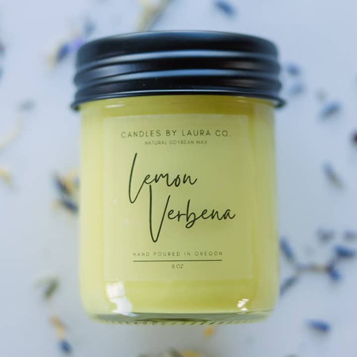 Lemon Verbena Soy Jar Candle for wholesale by Candles By Laura