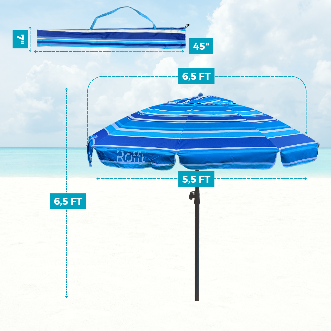 ROFFT USA LLC - Vendita all'ingrosso Ombrellone da spiaggia - Ombrellone da Spiaggia ROFFT 2 m in acciaio e alluminio resistente34